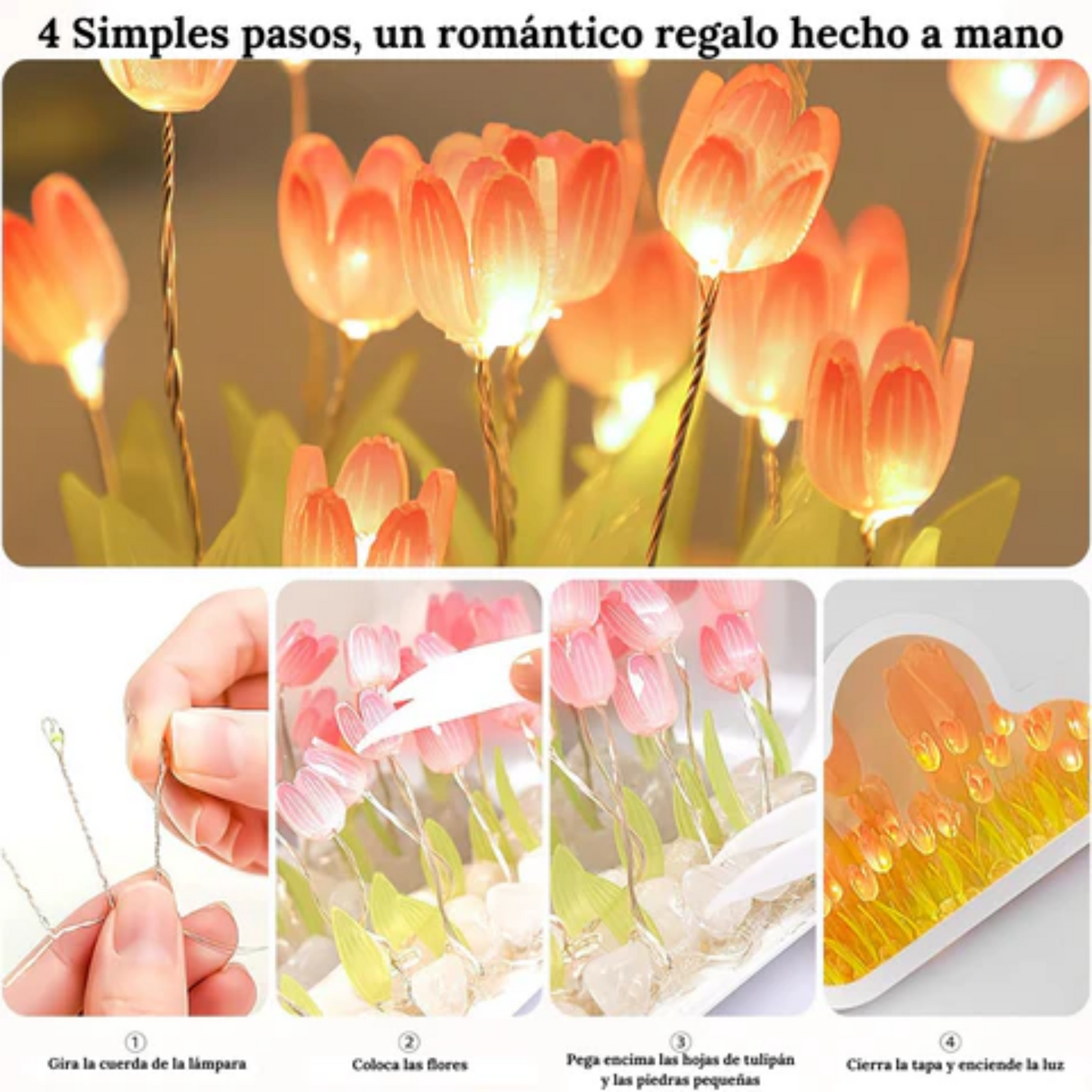 Lampara Tulipanes Infinitos LED Espejo